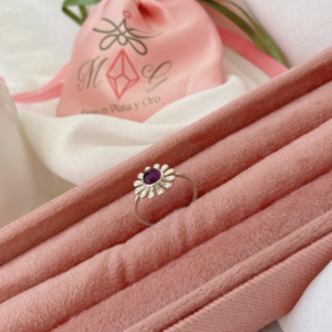 Anillo Flor Amatista
