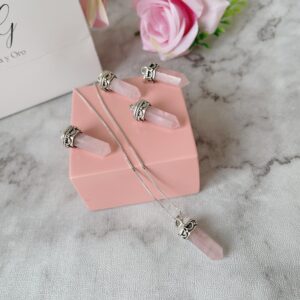 Dije Pendulo Cuarzo Rosa