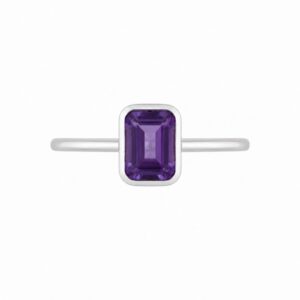 Anillo Rectangular Amatista