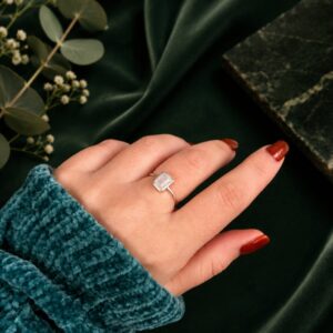 Anillo Rectangular Piedra Luna