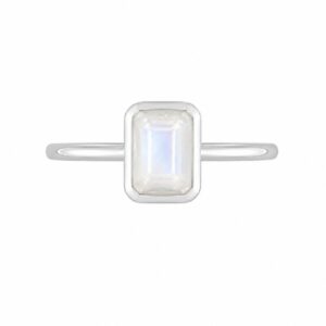 Anillo Rectangular Piedra Luna