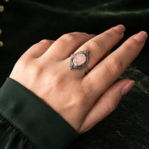 Anillo Cuarzo Rosa