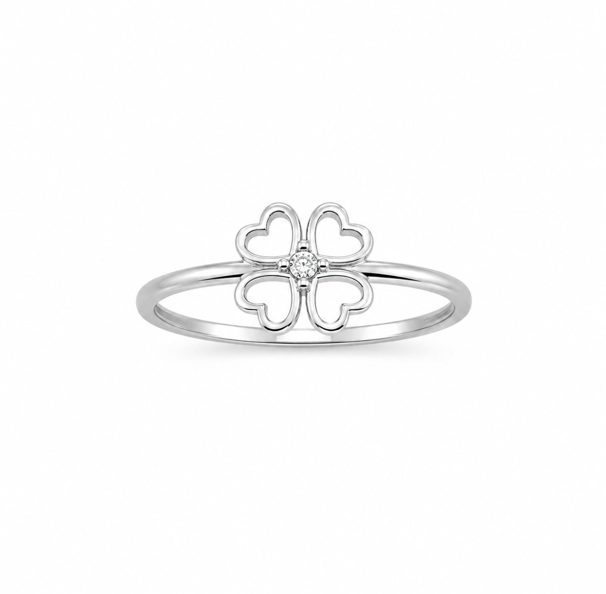 Anillo Trébol Calado Circonicia - Imagen 2