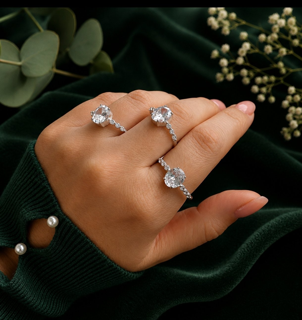 Anillo Circonia Oval - Imagen 2