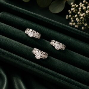 Anillo Triple con Circonias