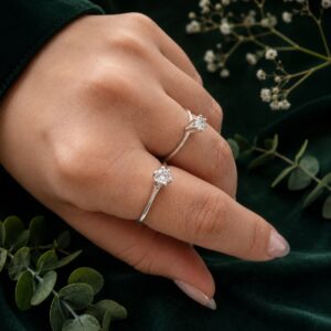 Anillo Solitario Elevado