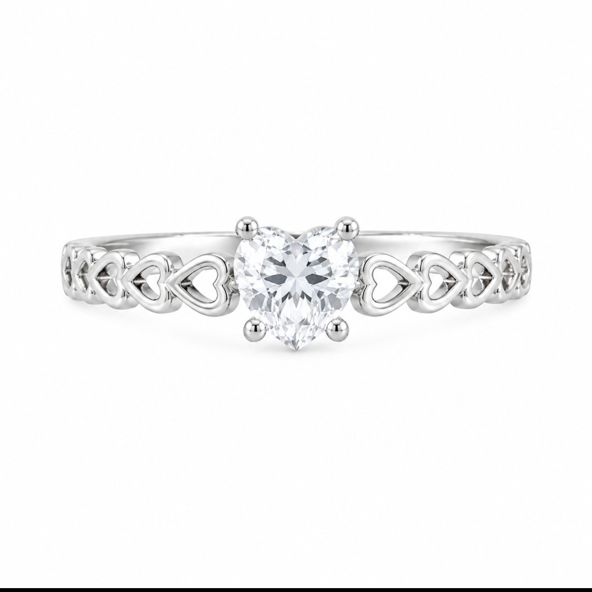 Anillo Circonia Corazón - Imagen 2