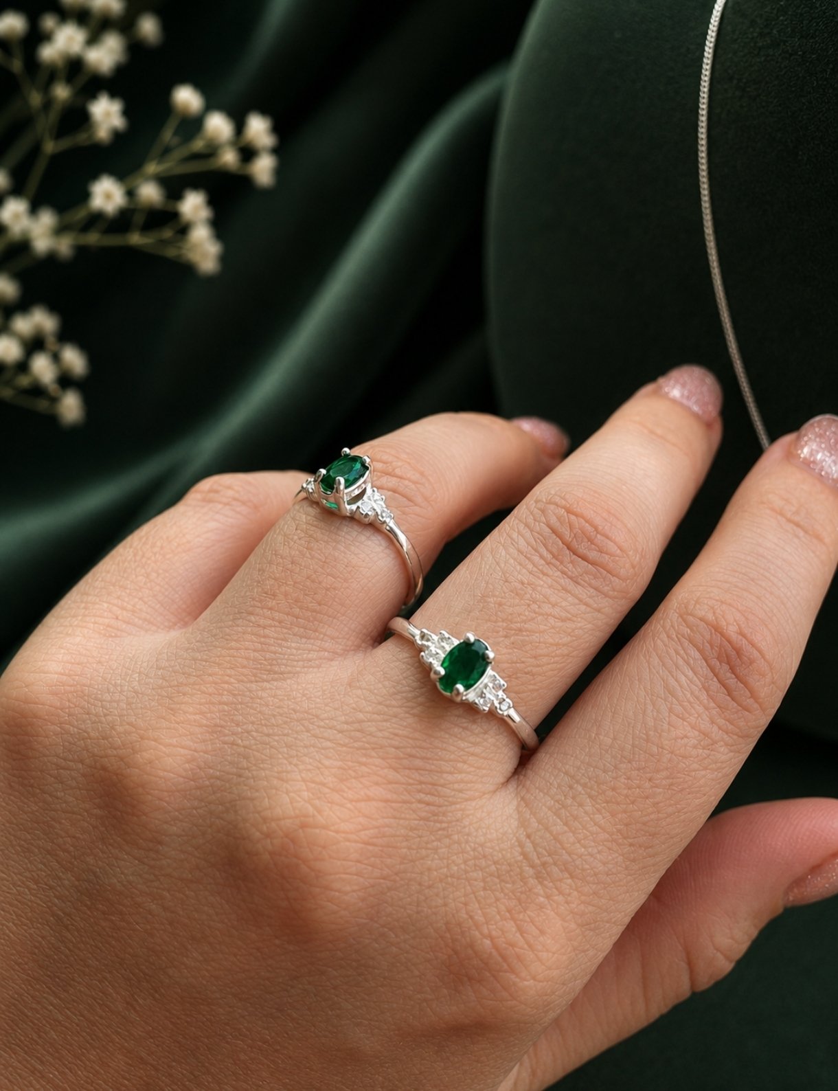 Anillo Circonia Verde