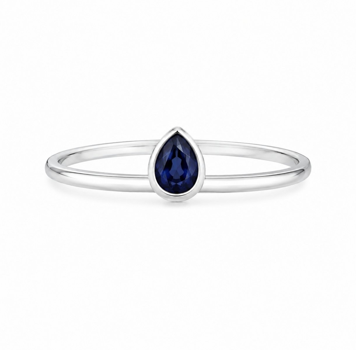 Anillo Gota Circonia Azul - Imagen 3