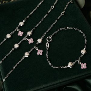 Pulsera Infantil Flor Rosa