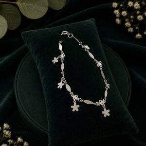 Pulsera Flores en Plata